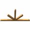 Ekena Millwork Saratoga Rough Sawn Timber Gable Bracket, Western Red Cedar, 84"W x 42"H x 4"D x 4"F, 12/12 Pitch GBW084X42X0404SAR00RWR - alternate 5